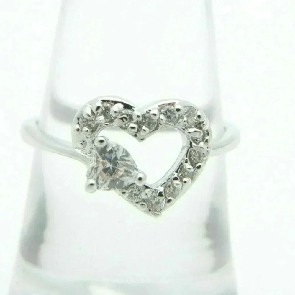 .925 Sterling Silver Clear Cubic Zirconia Ring